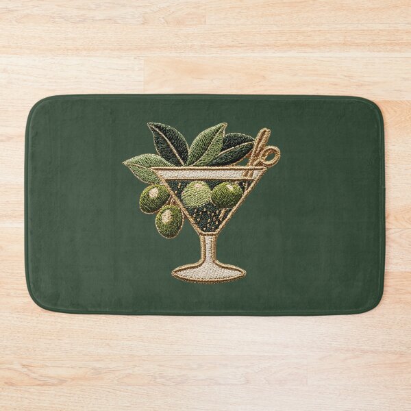 Item preview, Olive Martini Embroidery Patch Design designed and sold by MegaNovaArt.
