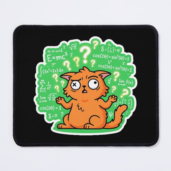 Item preview, Math Confusion Cat Funny Sticker designed and sold by Cat Meme Fund.