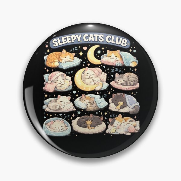 Item preview, Sleepy Cats Club | Cute Sleeping Cat Art designed and sold by GokuCreative .
