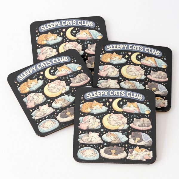 Item preview, Sleepy Cats Club | Cute Sleeping Cat Art designed and sold by GokuCreative .