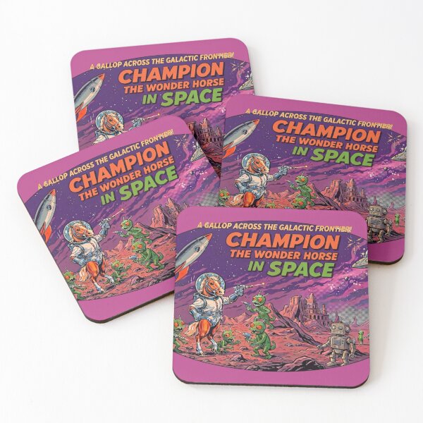 Item preview, Champion The Wonder Horse in Space – Retro Sci-Fi Adventure designed and sold by Fruit-Fletcher.