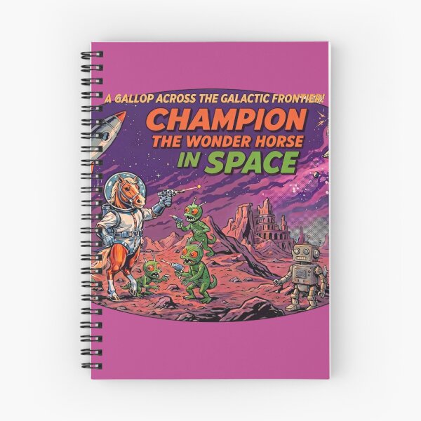 Item preview, Champion The Wonder Horse in Space – Retro Sci-Fi Adventure designed and sold by Fruit-Fletcher.
