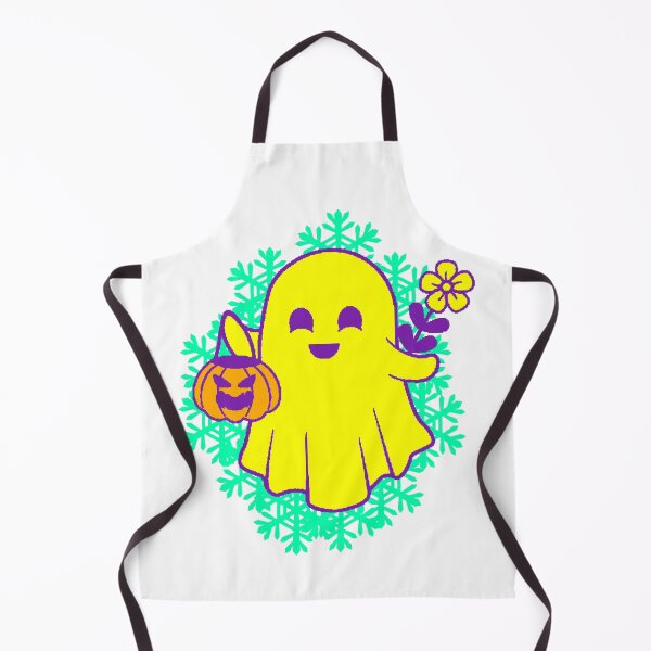 Item preview, Kawaii Ghost Pumpkin Halloween Flowers designed and sold by AstronautMerch.