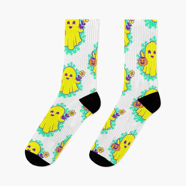 Item preview, Kawaii Ghost Pumpkin Halloween Flowers designed and sold by AstronautMerch.
