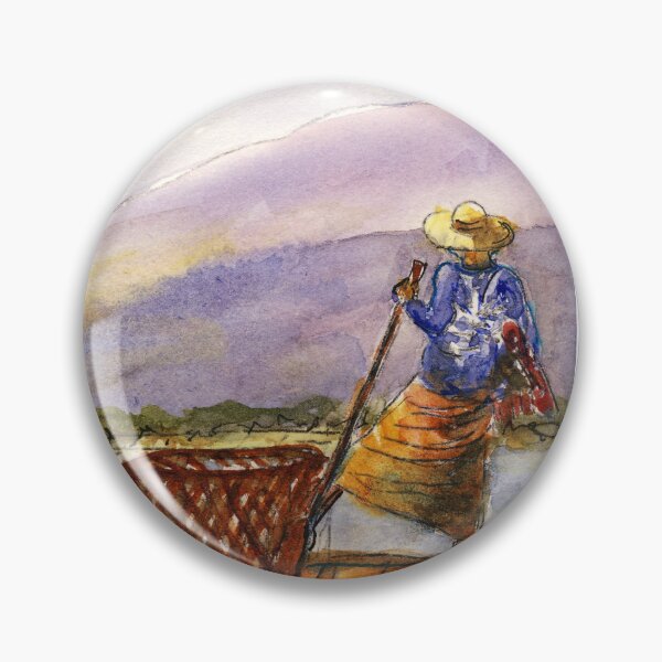 Item preview, Lake Burma Fisherwoman designed and sold by Randy Sprout Fine Art.