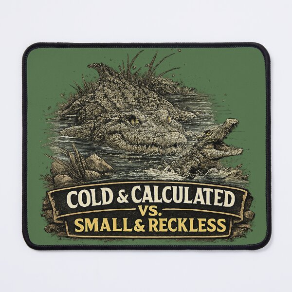 Item preview, Cold and Calculated vs Small and Reckless Crocodile Parent Humor designed and sold by planetreynolds.