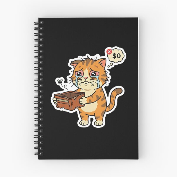 Item preview, Broke Cat $0 Empty Wallet Meme Sticker designed and sold by Cat Meme Fund.