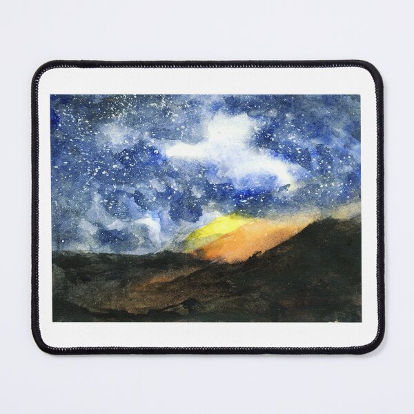 Item preview, Starry Night with Fire in Santa Monica Mountains designed and sold by Randy Sprout Fine Art.