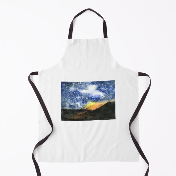 Item preview, Starry Night with Fire in Santa Monica Mountains designed and sold by Randy Sprout Fine Art.