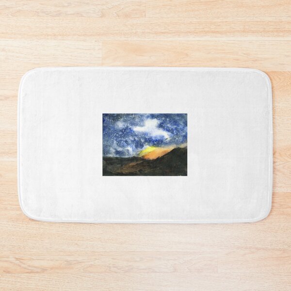 Item preview, Starry Night with Fire in Santa Monica Mountains designed and sold by Randy Sprout Fine Art.