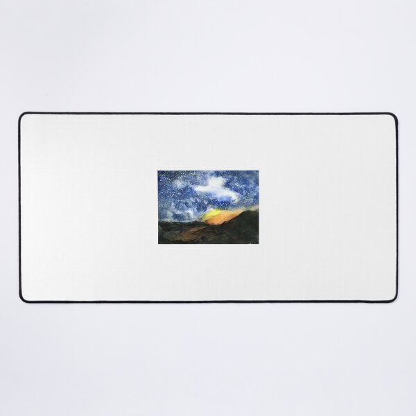 Item preview, Starry Night with Fire in Santa Monica Mountains designed and sold by Randy Sprout Fine Art.