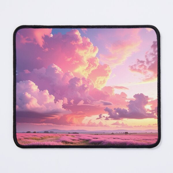 Item preview, A sunset with a field of flowers and clouds designed and sold by KassiesKreation.