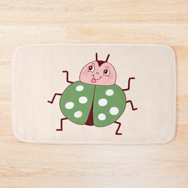 Item preview, Silly Green Ladybug (Creme) designed and sold by yellowflowerhut.