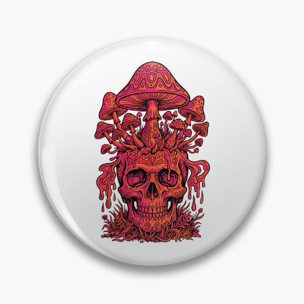 Item preview, Psychedelic Skull Mushroom Dark Art - Trippy Groovy Design designed and sold by InfiniteOrbit.
