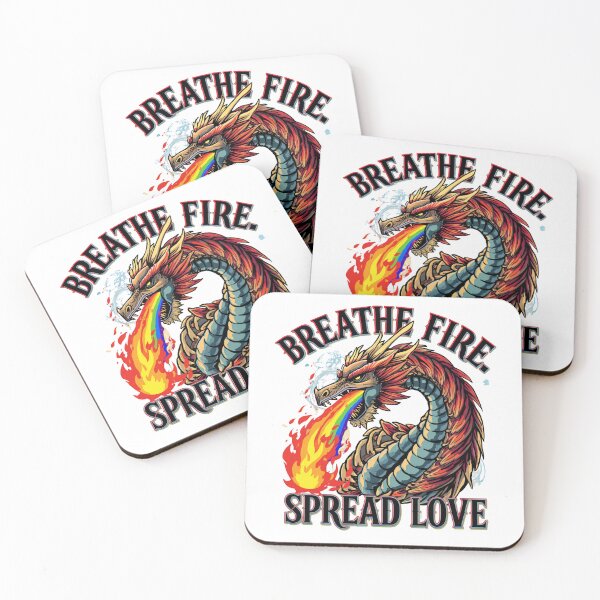 Item preview, Breathe Fire Spread Love Rainbow Dragon LGBTQ Pride T-Shirt designed and sold by Vvmd.