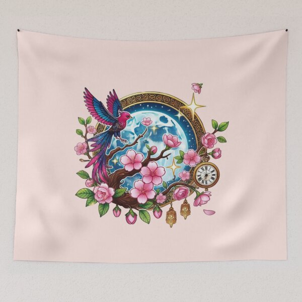 Item preview, Bird Among Cherry Blossoms designed and sold by NerdiPop.