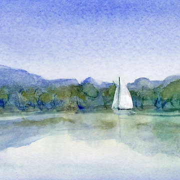 Artwork thumbnail, Lake Union Spring Sailing by Randy Sprout Fine Art
