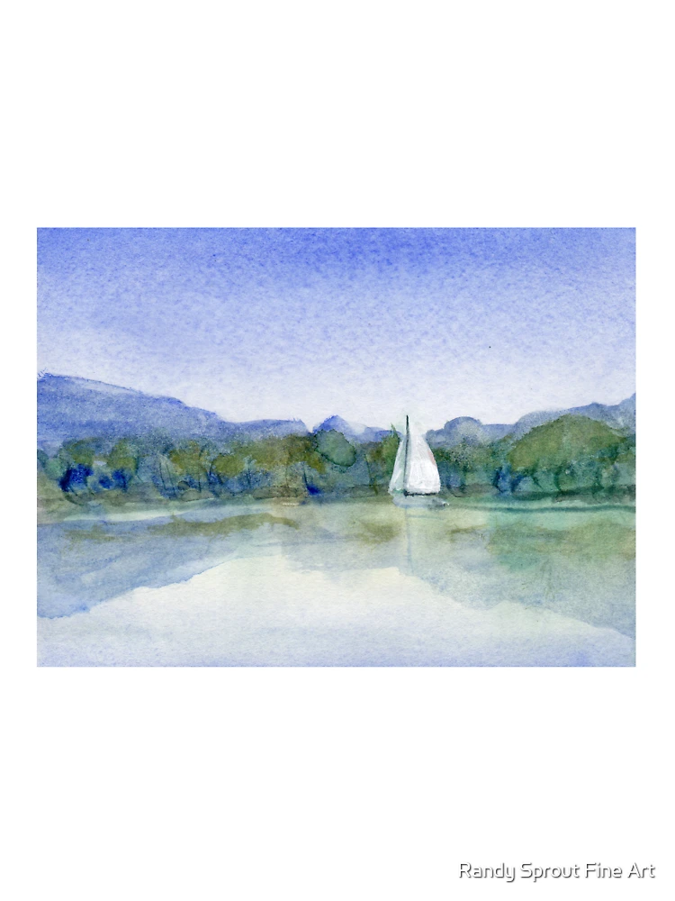 Thumbnail 4 of 4, Boxy T-Shirt, Lake Union Spring Sailing designed and sold by Randy Sprout Fine Art.