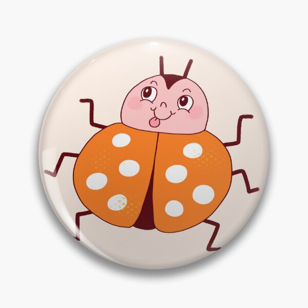 Item preview, Silly Orange Ladybug (Creme) designed and sold by yellowflowerhut.