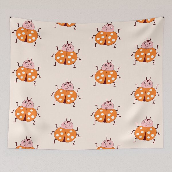 Item preview, Silly Orange Ladybug (Creme) designed and sold by yellowflowerhut.
