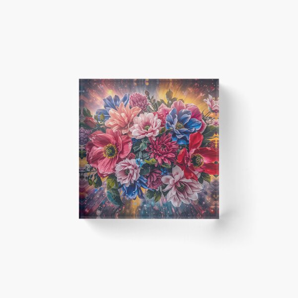 Item preview, Radiant Floral Explosion – Vibrant Bloom Bouquet Art designed and sold by ModernMoodCo.