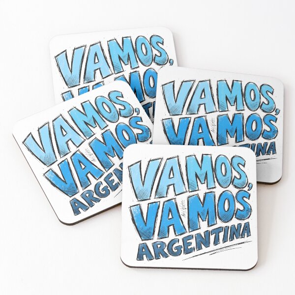Item preview, Vamos Vamos Argentina Football Chant Hand-Drawn Typography designed and sold by Ayiyi Shop.