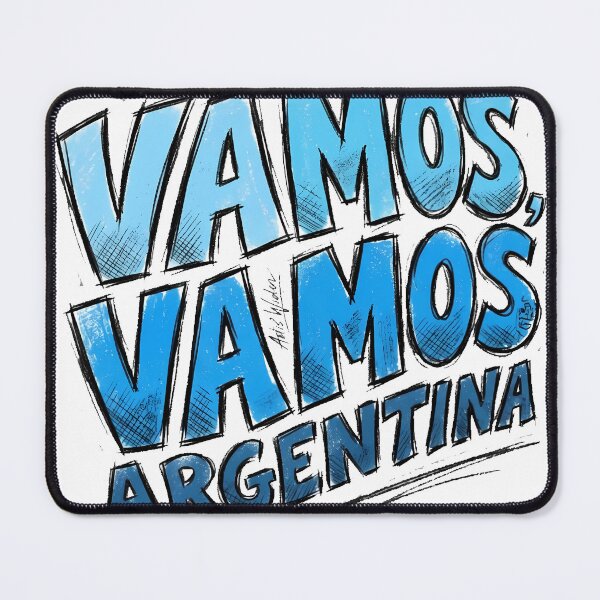 Item preview, Vamos Vamos Argentina Football Chant Hand-Drawn Typography designed and sold by Ayiyi Shop.