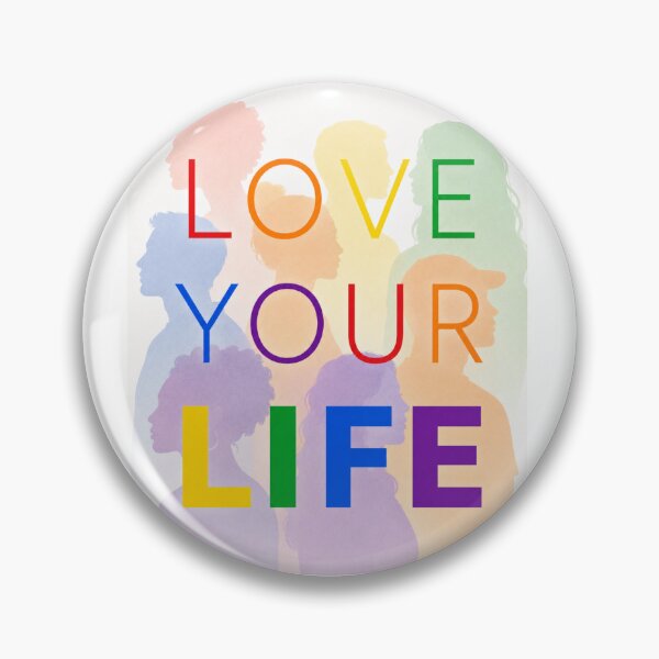 Item preview, Love Your Life Pride Colors LGBTQ+ Silhouette Design designed and sold by Xavier's Place.