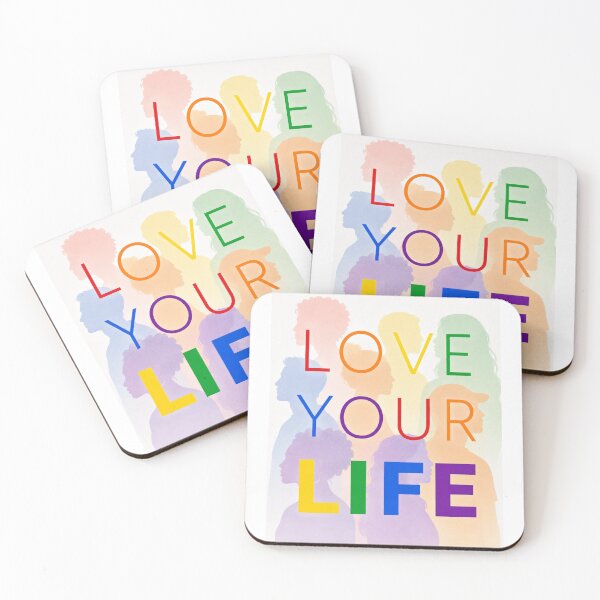 Item preview, Love Your Life Pride Colors LGBTQ+ Silhouette Design designed and sold by Xavier's Place.