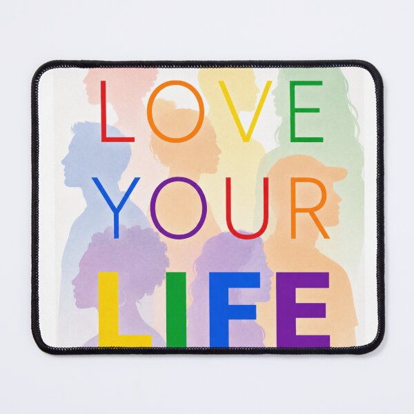 Item preview, Love Your Life Pride Colors LGBTQ+ Silhouette Design designed and sold by Xavier's Place.