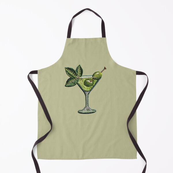 Item preview, Dirty Martini Cocktail Embroidery Patch designed and sold by MegaNovaArt.