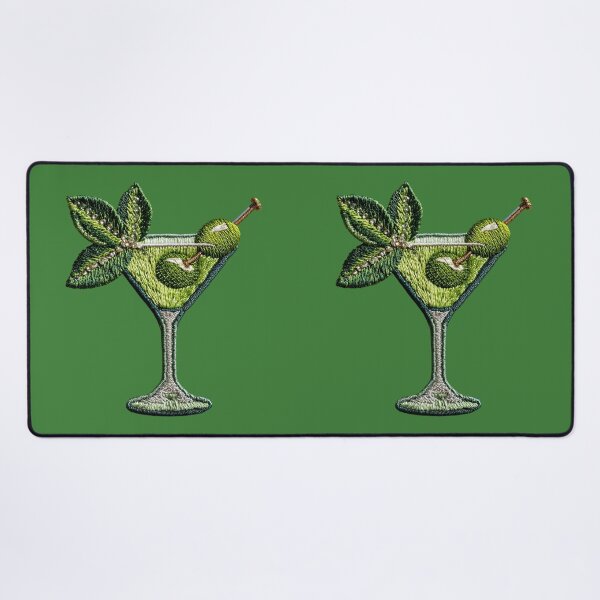 Item preview, Dirty Martini Cocktail Embroidery Patch designed and sold by MegaNovaArt.