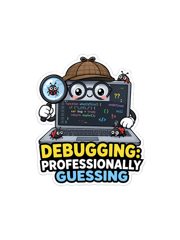 Thumbnail 4 of 4, iPhone Case, Debugging Professionally Guessing Cute Programmer Humor designed and sold by DebugLab.