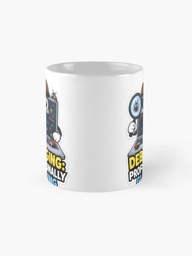 Thumbnail 4 of 6, Coffee Mug, Debugging Professionally Guessing Cute Programmer Humor designed and sold by DebugLab.
