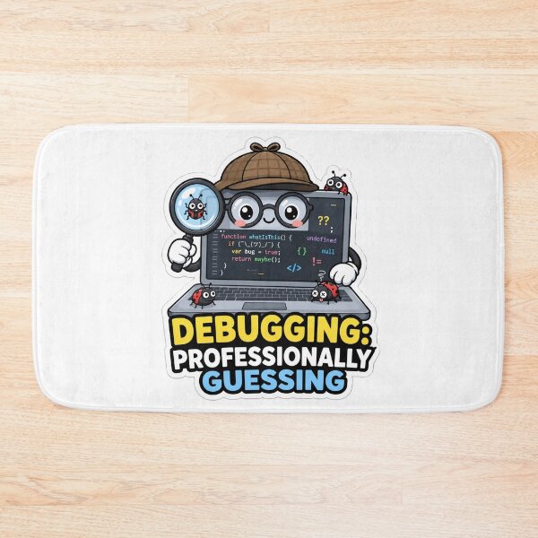 Item preview, Debugging Professionally Guessing Cute Programmer Humor designed and sold by DebugLab.