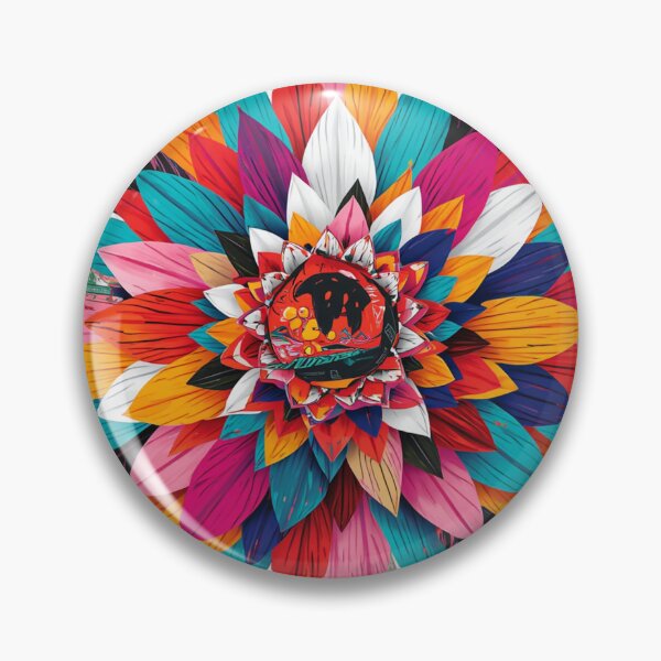 Artikelvorschau, Chromatic Bloom Mandala – Farbenfrohe abstrakte Blumenkunst entworfen und verkauft von ModernMoodCo.