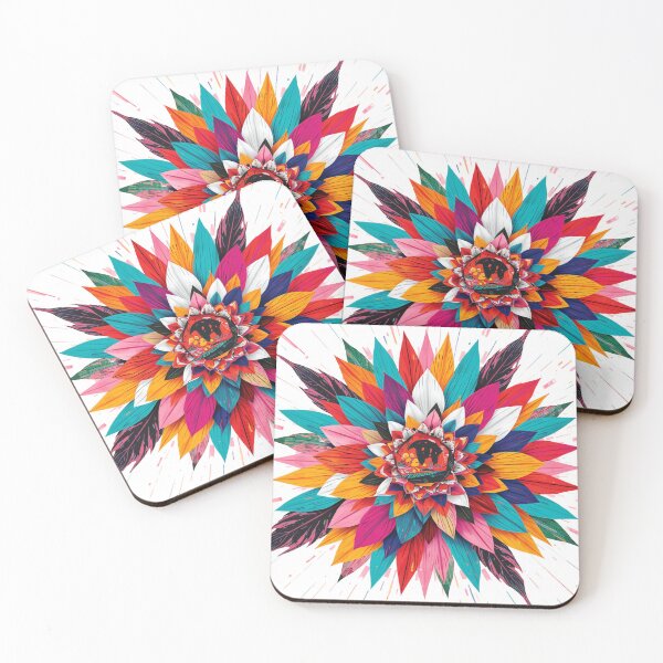 Item preview, Chromatic Bloom Mandala – Colorful Abstract Floral Art designed and sold by ModernMoodCo.