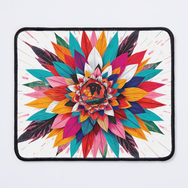 Item preview, Chromatic Bloom Mandala – Colorful Abstract Floral Art designed and sold by ModernMoodCo.