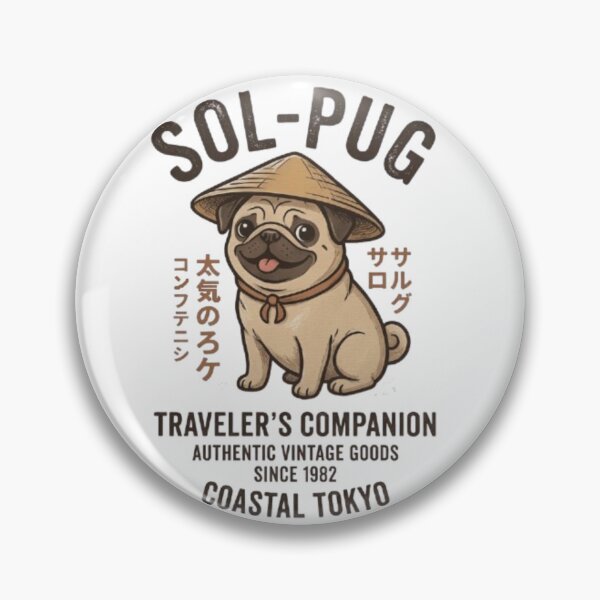 Item preview, Cute pug with Asian hat illustration designed and sold by Ahmedsyde.