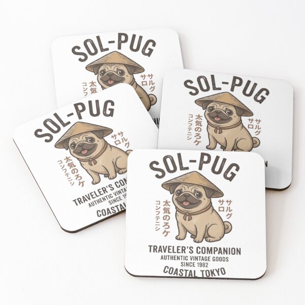 Item preview, Cute pug with Asian hat illustration designed and sold by Ahmedsyde.
