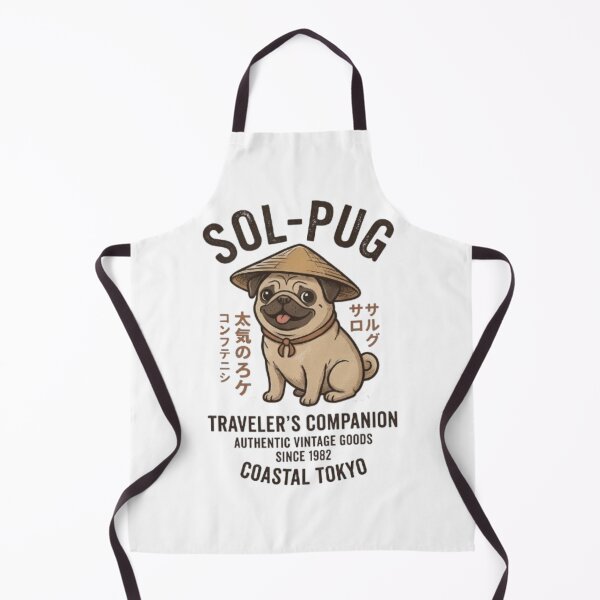 Item preview, Cute pug with Asian hat illustration designed and sold by Ahmedsyde.