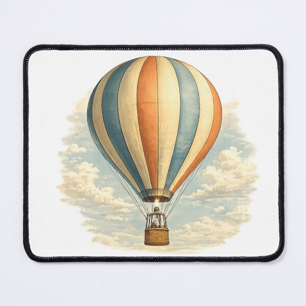 Item preview, Vintage Hot Air Balloon in the Clouds designed and sold by KM Design.