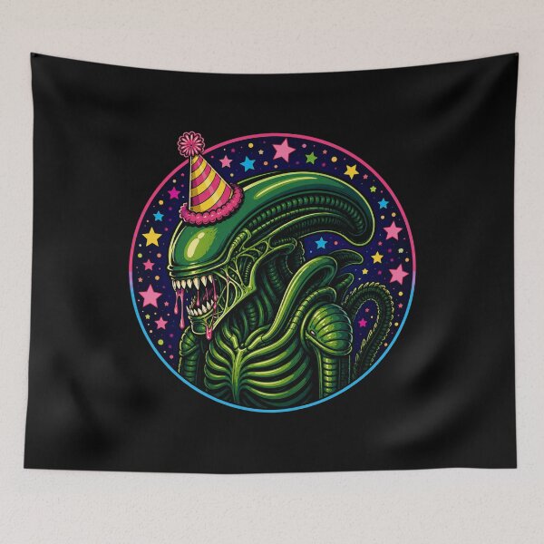 Item preview, Xenomorph Alien Party Time! designed and sold by NerdiPop.