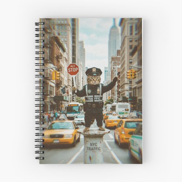 Item preview, Funny Cat Police Officer Directing NYC Traffic designed and sold by Kloshfresh.