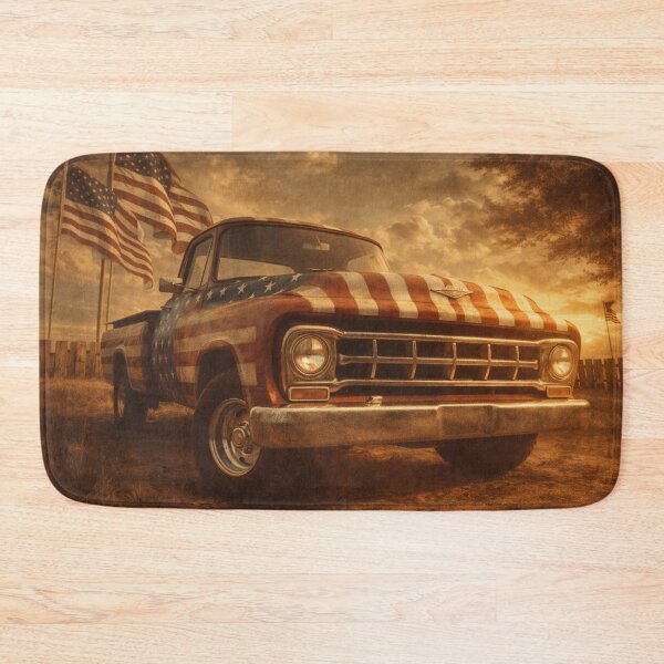 Item preview, USA Old Money – Cinematic Truck Art Print designed and sold by Ve state official.