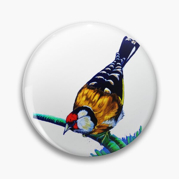Item preview, Colorful European Goldfinch Bird Art designed and sold by Gdmark.