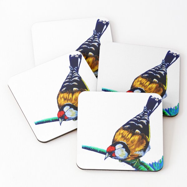 Item preview, Colorful European Goldfinch Bird Art designed and sold by say_li03.