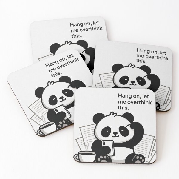 Item preview, Hang On, Let Me Overthink This Panda | Cute Anxiety Humor Gift designed and sold by GalleryPeak.