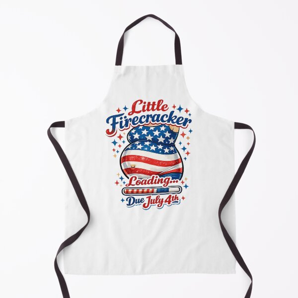 Item preview, Little Firecracker Loading Due July 4th – Funny Patriotic Pregnancy Shirt designed and sold by Mikoff04-arts.