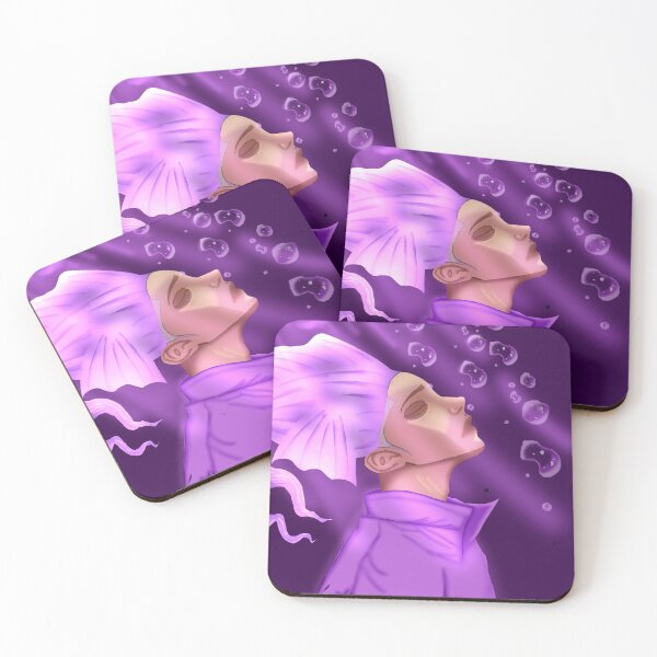 Item preview, Sad hottie Violet Silence – Emotional Purple Anime Boy designed and sold by kerissfantasyart .